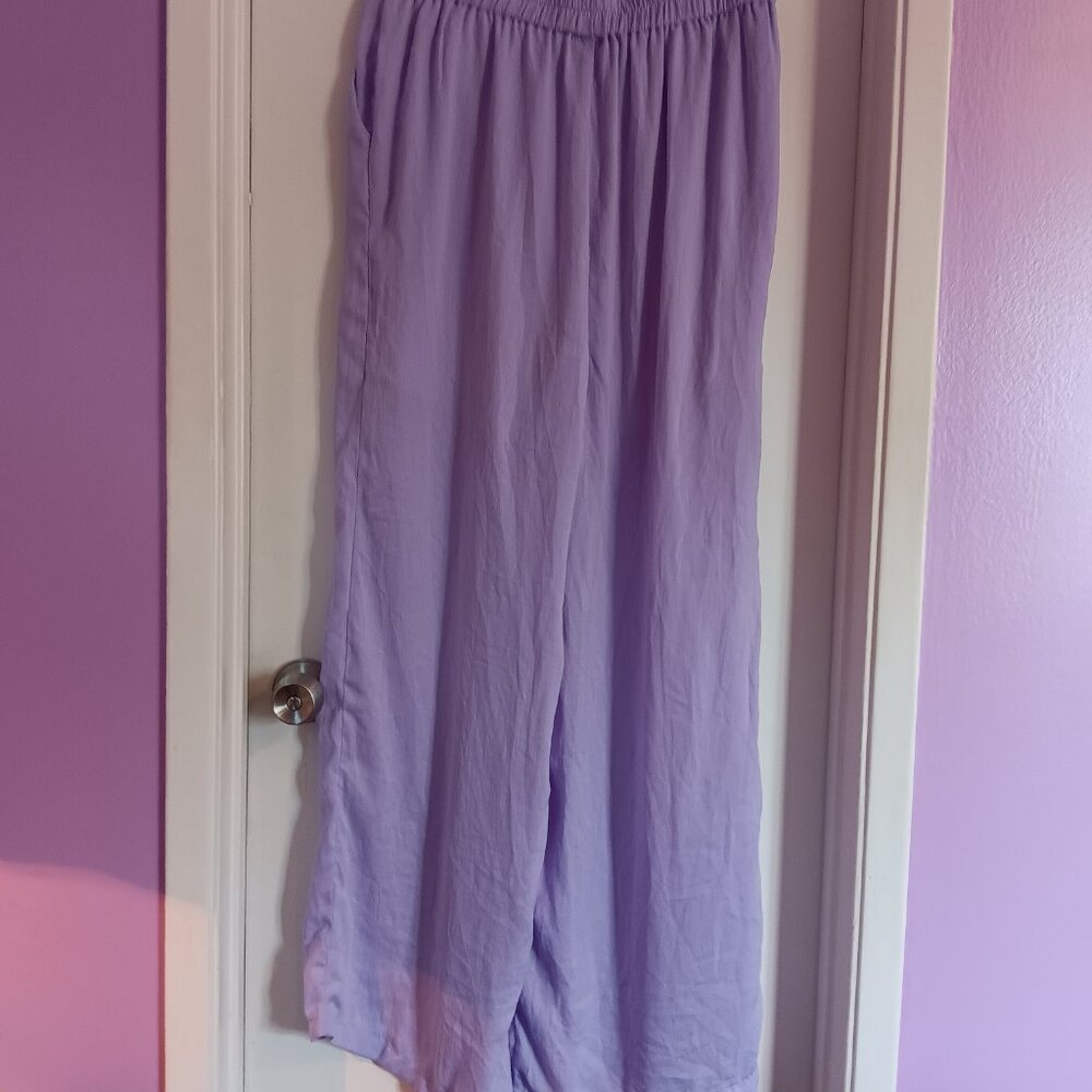 Aware VERO MODA Women's VMDARCY  HW Wide Leg Pants Lavender Size Large N… - Picture 13 of 13